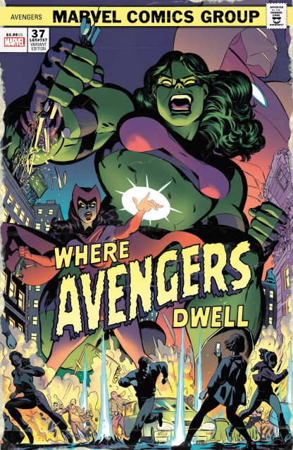 Avengers #37 (Rodriguez Where Avengers Dwell Horror Cover)