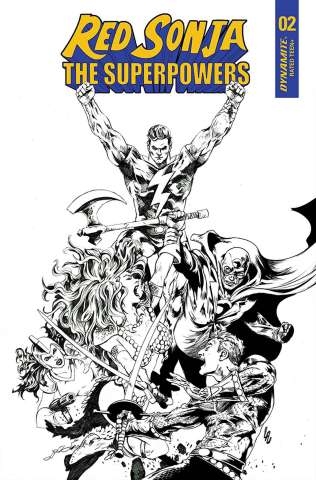 Red Sonja: The Superpowers #2 (10 Copy Lau B&W Cover)