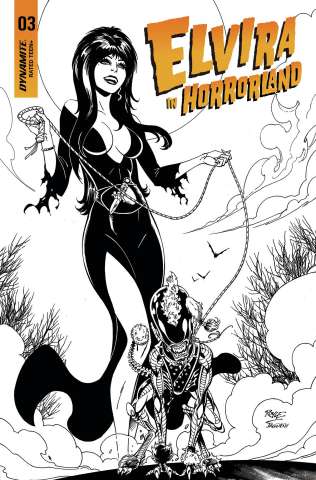 Elvira in Horrorland #3 (15 Copy Royle B&W Cover)