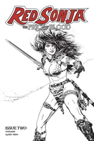 Red Sonja: The Price of Blood #2 (10 Copy Golden B&W Cover)