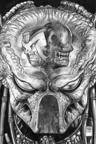 Predator vs. Judge Dredd vs. Aliens #3 (Fabry Pencils Cover)