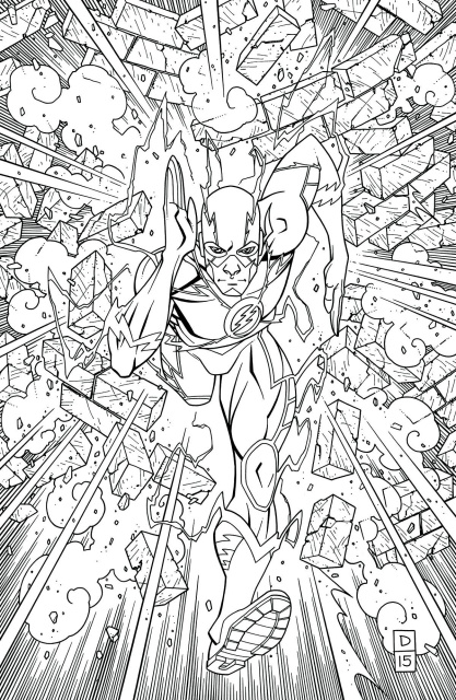 The Flash #48 (Adult Coloring Book Cover)