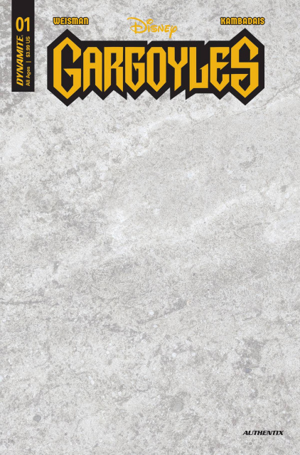 Gargoyles #1 (Grey Blank Authentix Cover)