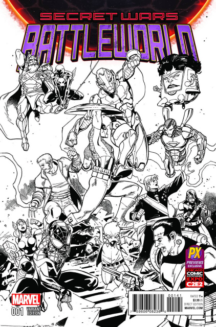 Secret Wars: Battleworld #1 (Medina C2E2 PX Inked Cover)