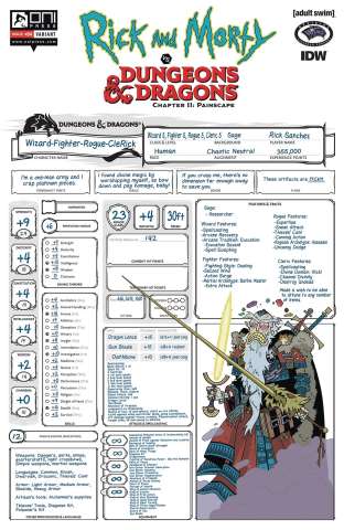 Rick and Morty vs. Dungeons & Dragons II: Painscape #4 (Character Sheet)