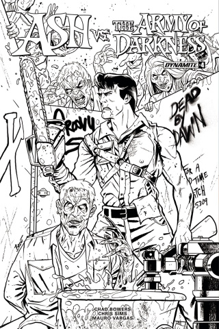 Ash vs. The Army of Darkness #4 (20 Copy Schoonover B&W Cover)
