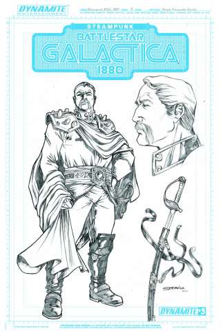 Steampunk Battlestar Galactica: 1880 #3 (10 Copy Adama Art Cover)