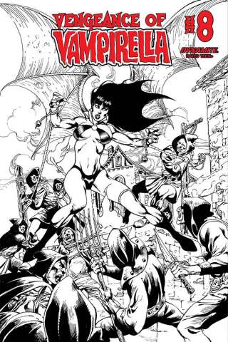 Vengeance of Vampirella #8 (Castro B&W Cover)