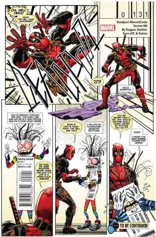 Deadpool #2 (Koblish Secret Comic Cover)