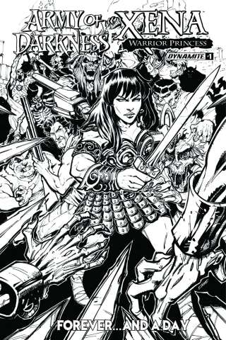 Army of Darkness / Xena: Forever... And a Day #1 (10 Copy B&W Cover)