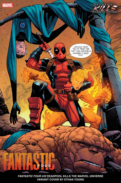 Fantastic Four #22 Y(oung Deadpool Kills the Marvel Universe Cover)