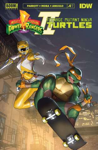 Mighty Morphin Power Rangers / Teenage Mutant Ninja Turtles II #4 (Cardstock Clarke Cover)