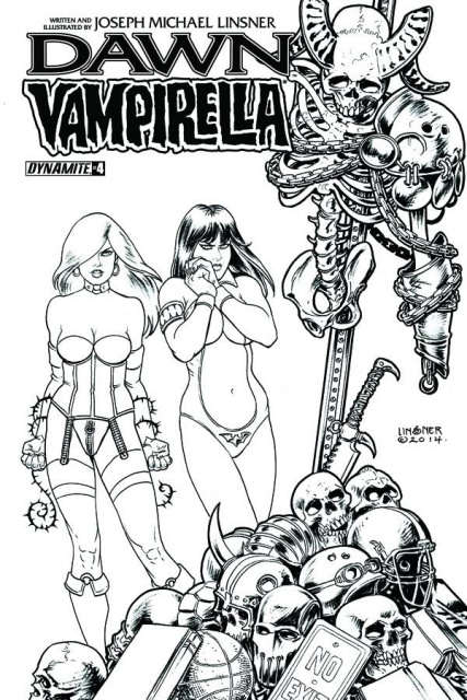 Dawn / Vampirella #4 (10 Copy Linsner B&W Cover)