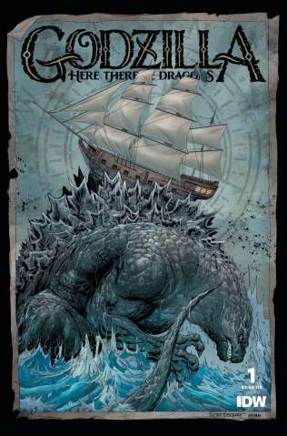 Godzilla: Here There Be Dragons #1 (Kirkham Cover)