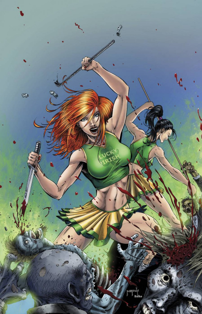 Zombies vs. Cheerleaders: 2015 St. Patty's Day #1 (Metcalf Cover)
