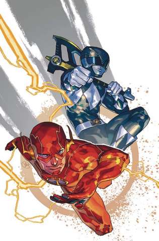 Justice League / Power Rangers #1 (The Flash / Black Ranger Cover)