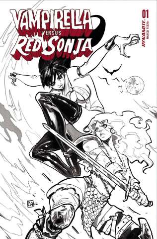 Vampirella vs. Red Sonja #1 (7 Copy Ranaldi B&W Cover)