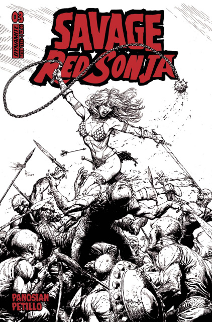 Savage Red Sonja #3 (10 Copy Frank Line Art Cover)