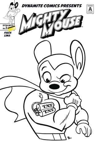 Mighty Mouse #3 (20 Copy Bone B&W Cover)