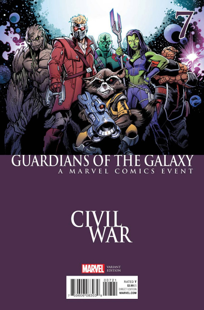 Guardians of the Galaxy #7 (Bagley Civil War Cover)