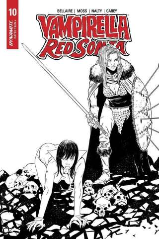 Vampirella / Red Sonja #10 (10 Copy Moss B&W Cover)