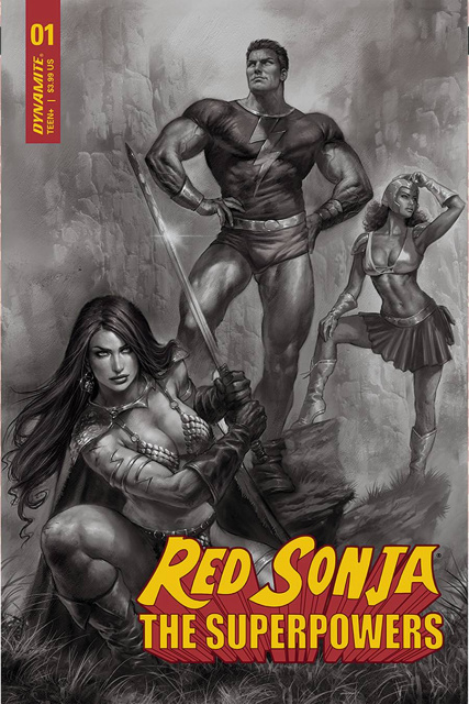 Red Sonja: The Superpowers #1 (15 Copy Parrillo B&W Cover)