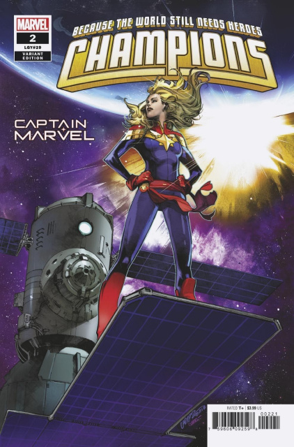 Champions #2 (Larraz Captain Marvel Cover)