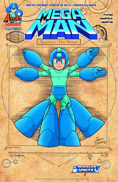 Mega Man #49 (Jason Piperberg Renaissance Man Cover)