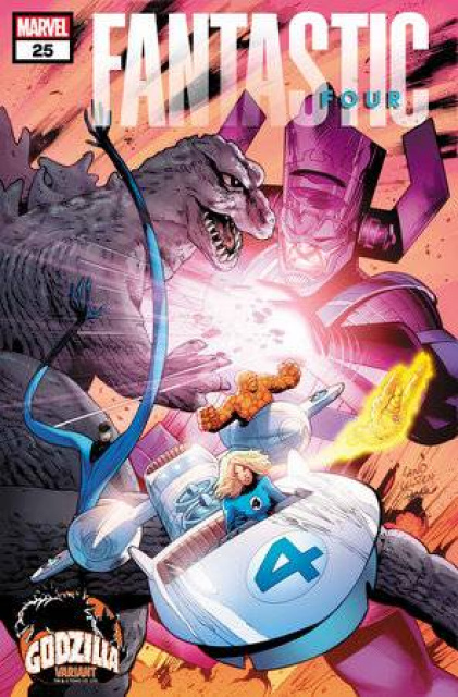 Fantastic Four #25 (Greg Land Godzilla Cover)