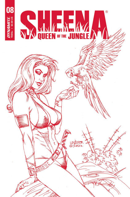 Sheena: Queen of the Jungle #8 (10 Copy Linsner Fiery Red Cover)