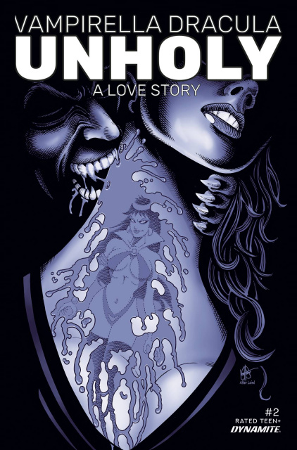 Vampirella / Dracula: Unholy #2 (TMNT Homage Haeser Original Art Cover)