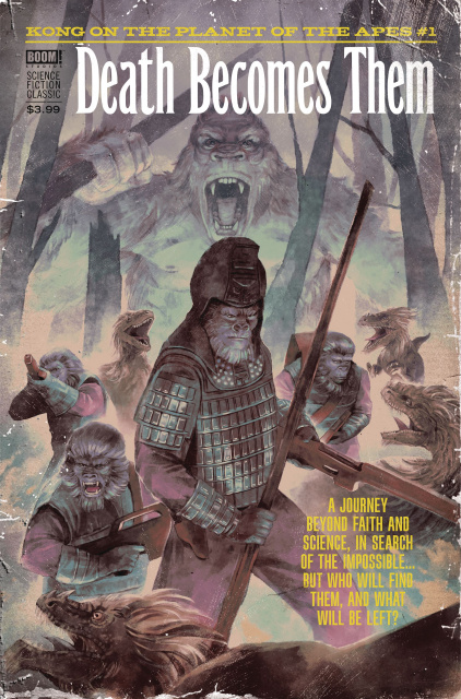 Kong on The Planet of the Apes #1 (Subscription Connecting Woody Cover)