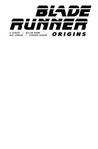 Blade Runner: Origins #1 (Blank Sketch Cover)