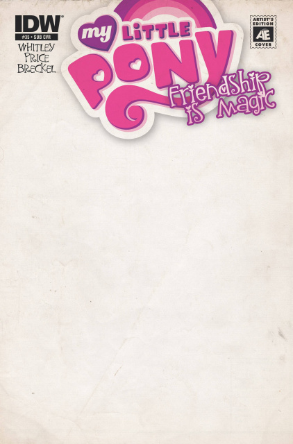 My Little Pony: Friendship Is Magic #35 (Artist Edition Blank Sketch Cover)