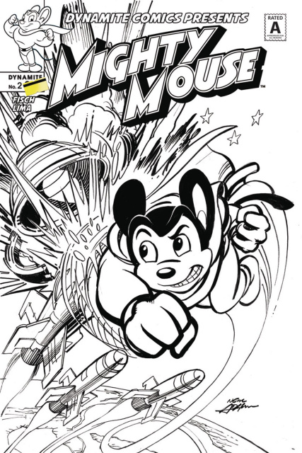 Mighty Mouse #2 (10 Copy Adams B&W Cover)