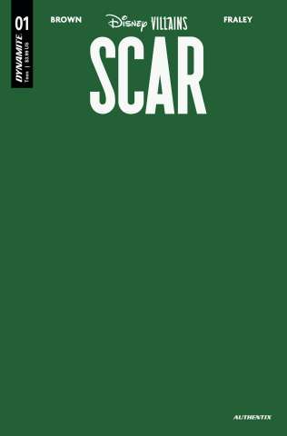 Disney Villains: Scar #1 (Jungle Green Blank Authentix Cover)