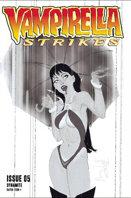Vampirella Strikes #5 (7 Copy Caldwell B&W Cover)