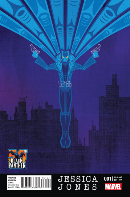 Jessica Jones #1 (Veregge Black Panther 50th Anniversary Cover)
