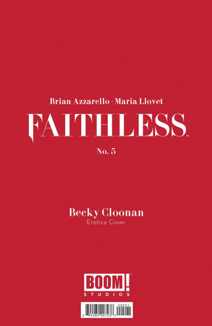 Faithless #5 (Erotica Cloonan Cover)