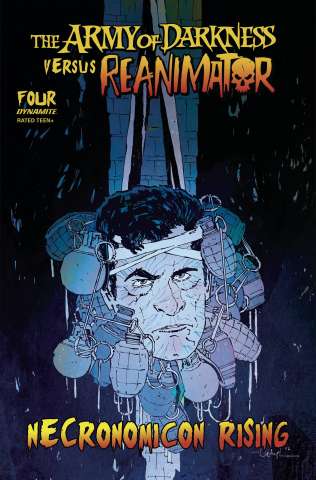 The Army of Darkness vs. Reanimator: Necronomicon Rising #4 (Mitten Cover)