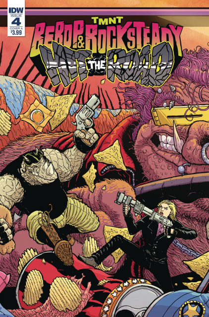 Teenage Mutant Ninja Turtles: Bebop and Rocksteady Hit the Road #4 (Pitarra Cover)