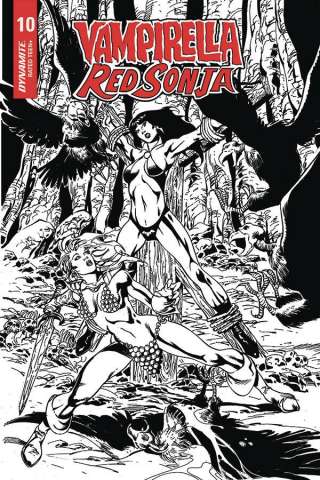 Vampirella / Red Sonja #10 (7 Copy Castro B&W Cover)