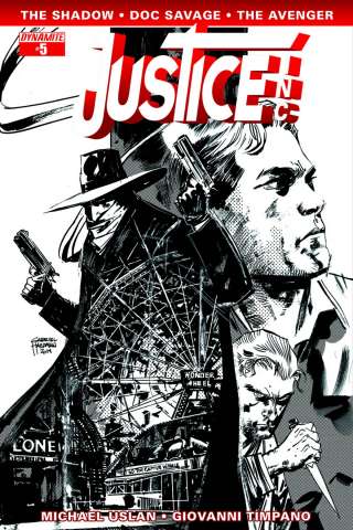Justice, Inc. #5 (10 Copy Hardman B&W Cover)