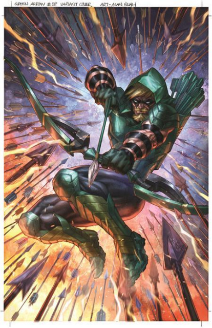 Green Arrow #8 (Alan Quah Card Stock Cover)