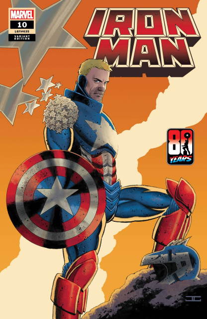 Iron Man #10 (Cassaday Captain America 80th Anniversary Cover)