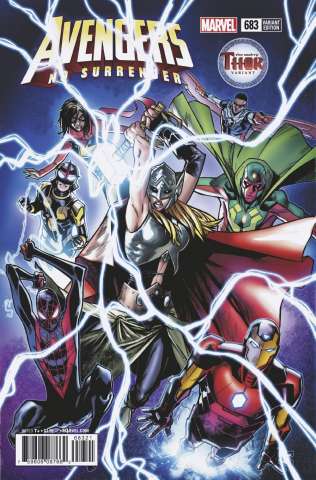 Avengers #683 (Ramos Mighty Thor Cover)