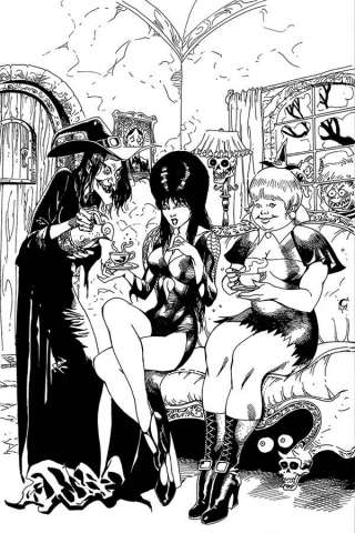 Elvira: Mistress of the Dark #10 (21 Copy Castro B&W Virgin Cover)