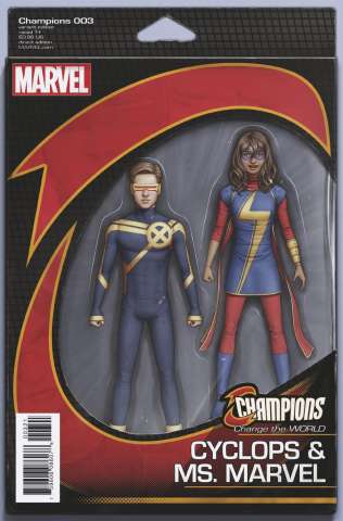 Champions #3 (Christopher Now Action Figure Cover)