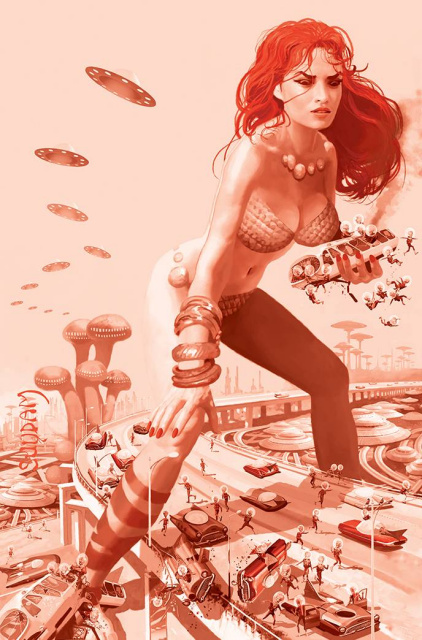 Mars Attacks / Red Sonja #5 (25 Copy Suydam Tint Virgin Cover)