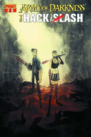 Army of Darkness vs. Hack/Slash #6 (Templesmith Cover)